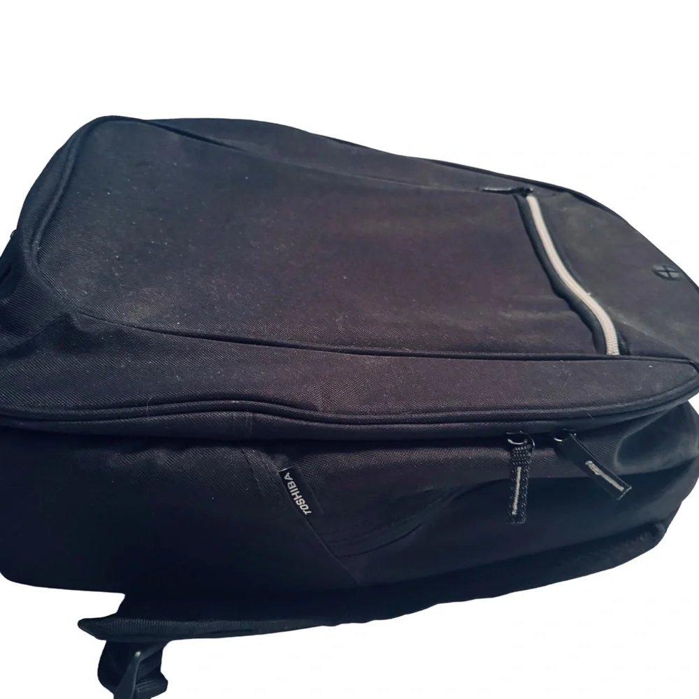 Black Backpack like new Toshiba notebook inner separation pocket side pocket